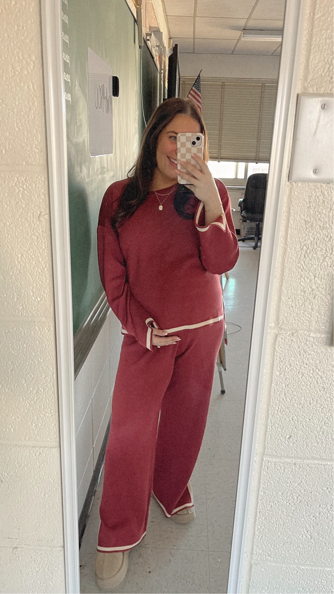 Bump Style
What I wore this week: 23 Weeks Pregnant 
My favorite bump friendly outfit yet
Rust colored matching sweater set with split sleeves and split hem on pants. Super cute neutral detailing on the sleeves and pant legs. Sized up one size for the bump and it is so comfortable and flattering. Paired with my favorite platform Uggs for a cozy work outfit 

Sweater set comes in a ton of colors and is under $40 

#LTKbump #LTKfindsunder50 #LTKstyletip