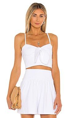 Susana Monaco Bow Front Crop Top in Sugar from Revolve.com | Revolve Clothing (Global)