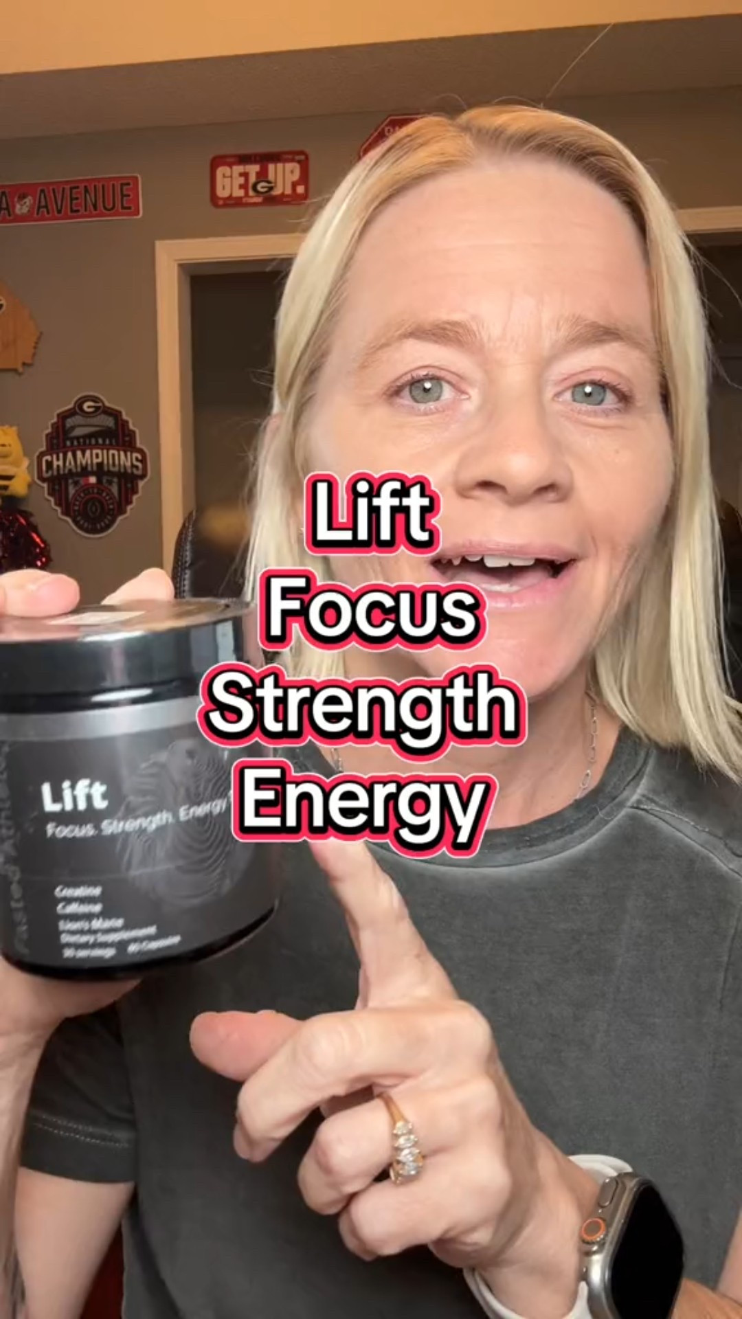 Lift is a unique combination of Lion’s Mane Mushroom and Creatine designed to support mental clarity, memory, and physical endurance in one powerful capsule. 

 #LTKOver40 #LTKActive
