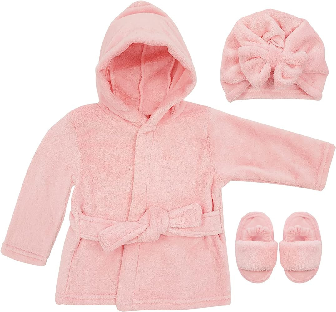 Rising Star Baby Robe - Baby Bathrobe Towel & Slippers for Boys + Cap for Girls or Bath Robe Spa ... | Amazon (US)