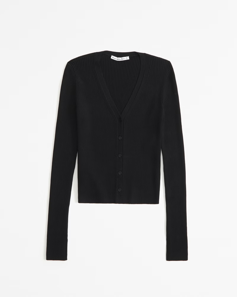 Glossy Slim Cardigan | Abercrombie & Fitch (US)