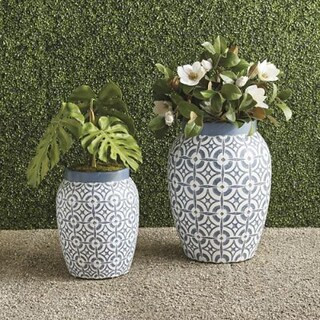Mendoza Tile Handpainted Planter | Frontgate