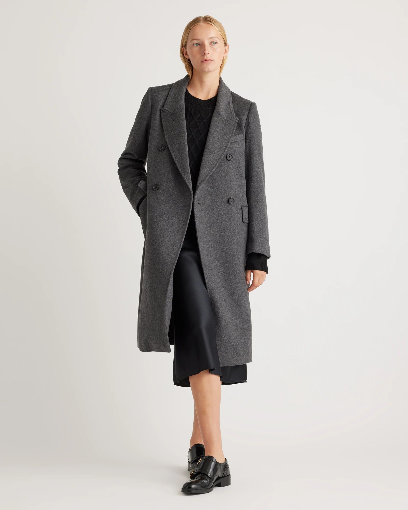 Italian Wool Double-Breasted Coat | Quince