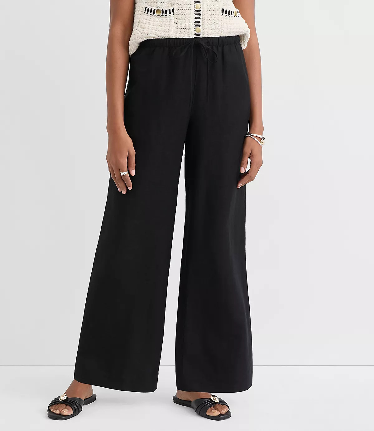 Sawyer Pull On Pants in Linen Blend | LOFT