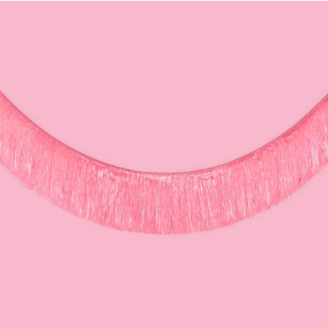 That's Hot Translucent Pink Fringe Garland | Ellie and Piper
