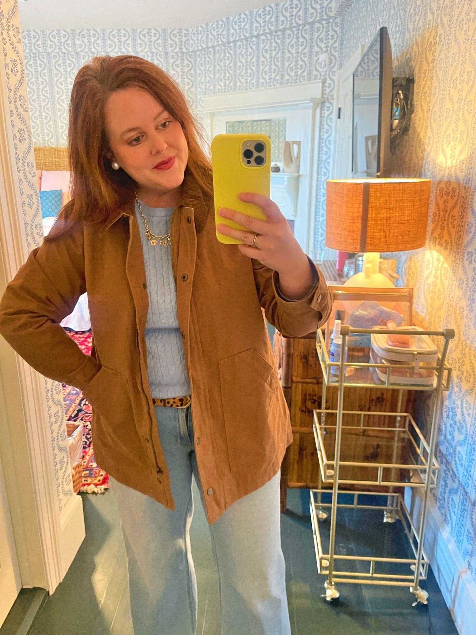 Thrilled to be in the land of sweaters & coats for a few days. This barn jacket from Old Navy is a total win for the season. #sweaterweather 

#LTKOver40 #LTKStyleTip