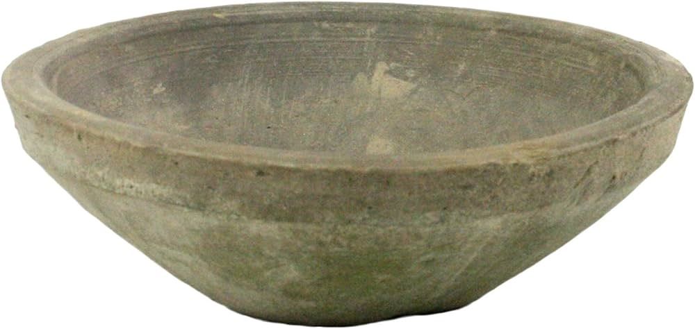 HomArt Rustic Terra Cotta Bowl, Small, Moss Grey, 1-Count | Amazon (US)