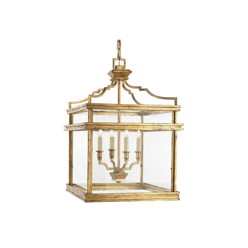 Mykonos Medium Lantern, Gilded Iron | One Kings Lane