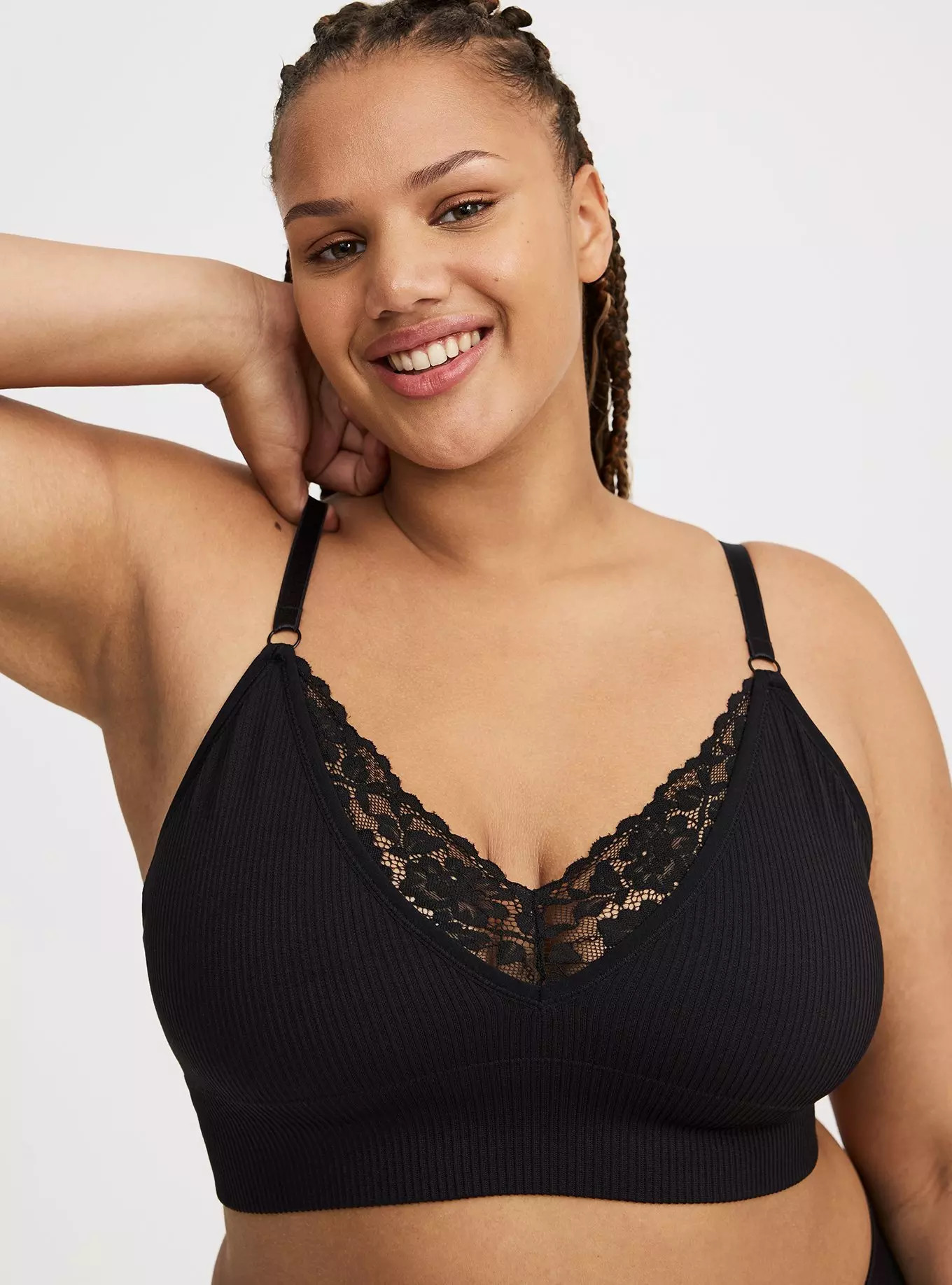 Lightly Lined Seamless Plunge Bralette | Torrid (US & Canada)