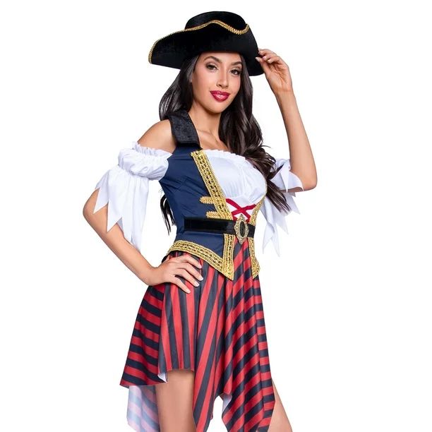 Wonderland Women's Pirate Vixen Women's Halloween Fancy-Dress Costume for Adult, S - Walmart.com | Walmart (US)