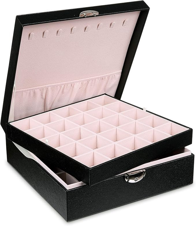 misaya Earrings Jewelry Box Women 50 Slots Jewelry Organizer for Earrings Rings Necklace, Christm... | Amazon (US)