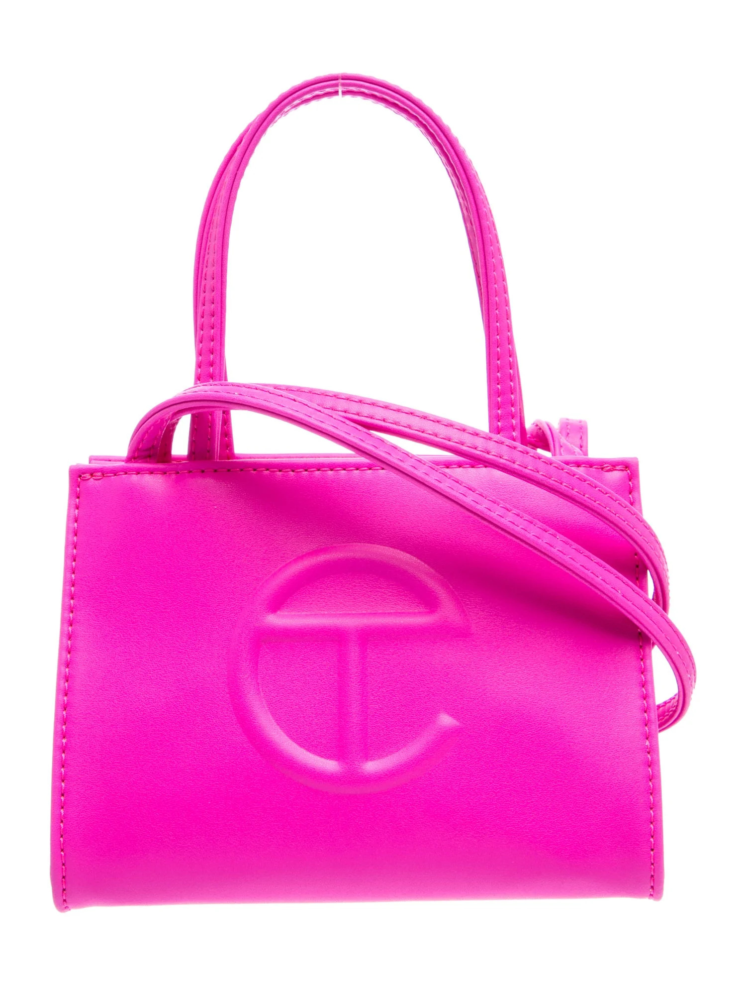 Telfar Vegan Leather Shopping Bag Small w/ Tags - Pink Mini Bags, Handbags - WTELG35004 | The Rea... | The RealReal
