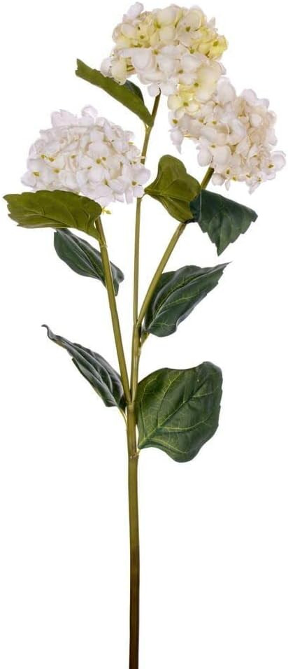 Vickerman 33" White Artificial Hydrangea Spray with Three Flower Heads, 2 per Bag. | Amazon (US)