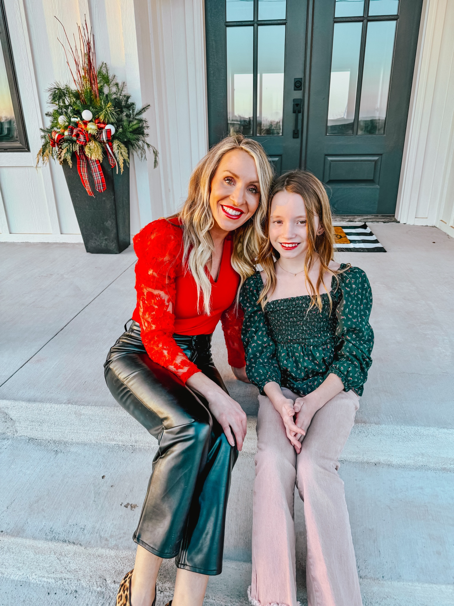 Christmas outfit inspiration linked. These faux leather pants are a closet staple! #expressfashion #abercrombie #fauxleatherpants #oldnavystyle #targetfind #targetkids #christmasoutfit #bodysuit #redtop

#LTKfindsunder100 #LTKHoliday #LTKfindsunder50