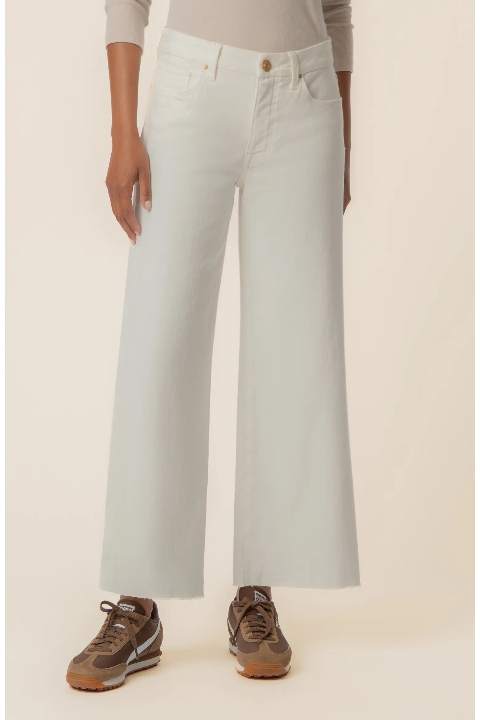 KUT from the Kloth Meg High Waist Raw Hem Wide Leg Jeans (Women) | Nordstrom | Nordstrom