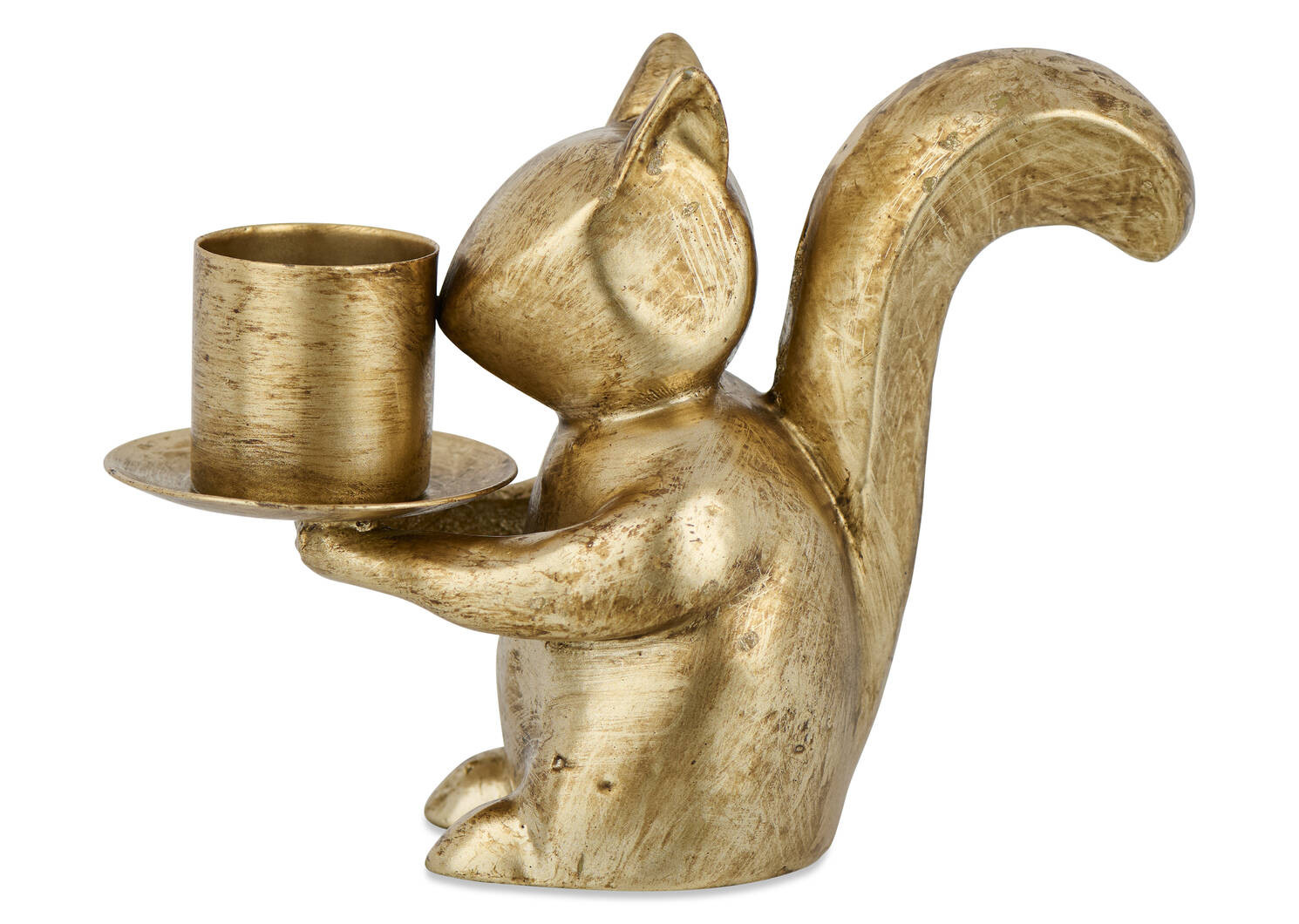 Gus Squirrel Candle Holder Brass | Urban Barn