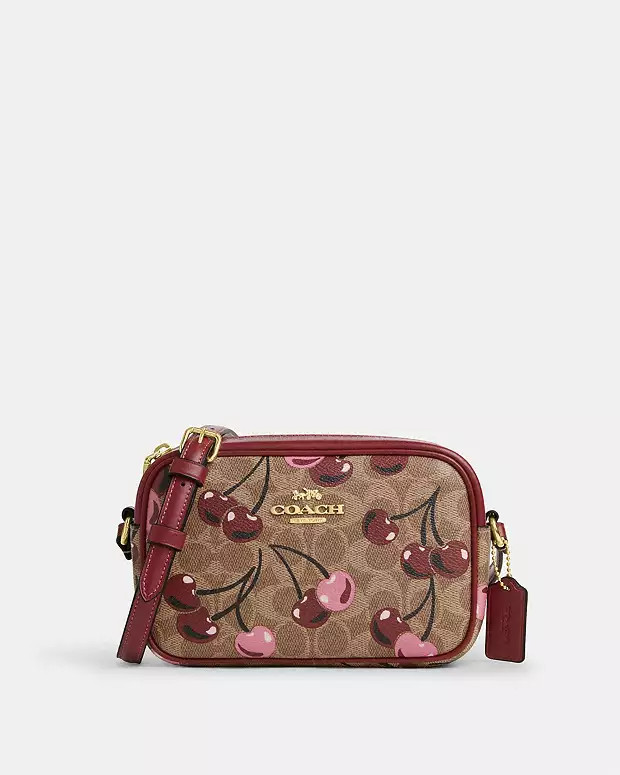 Mini Jamie Camera Bag In Signature Canvas With Cherry Print | Coach Outlet US