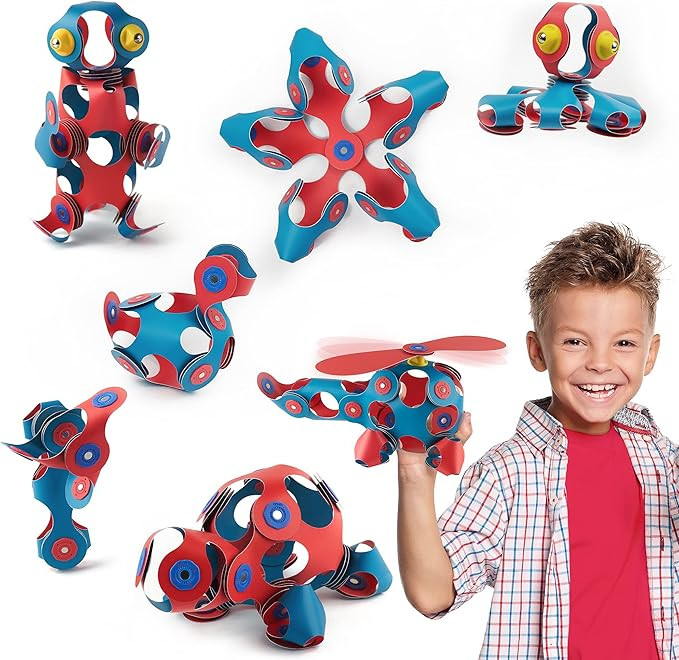 Clixo Crew 30 Piece Pack - The Flexible, Durable, Imagination-Boosting Magnetic Building Toy- Mod... | Amazon (US)