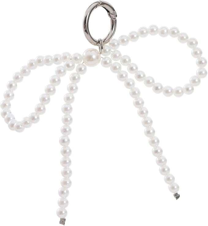 Pearl Bow Keychain Coquette Aesthetic Keychain Keyrings Bag Charms Purse Car Charms Keychain | Amazon (US)