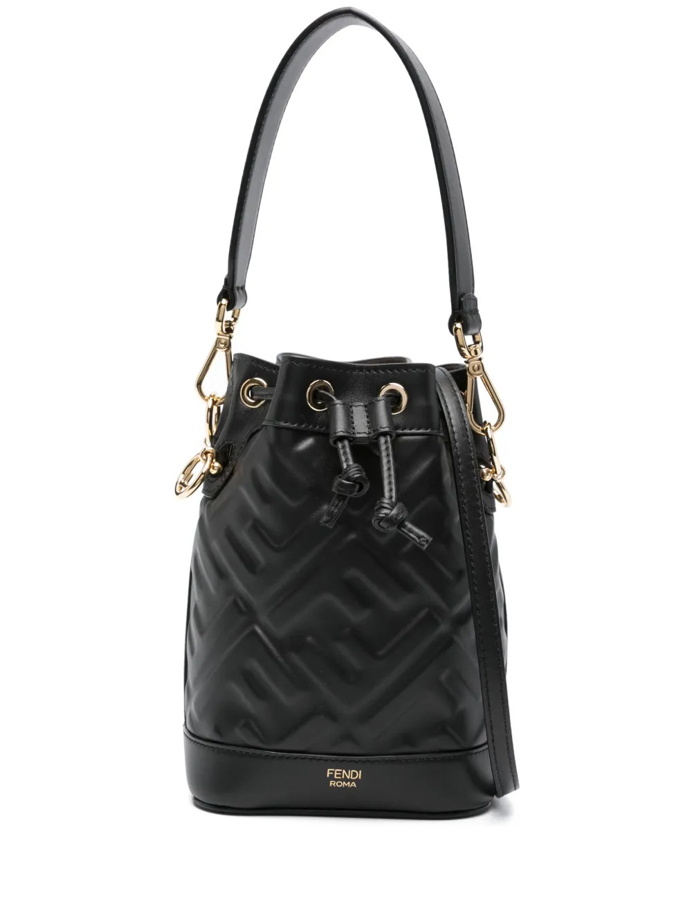 FENDI Mini Mon Tresor Bucket Bag | Black | FARFETCH | Farfetch Global