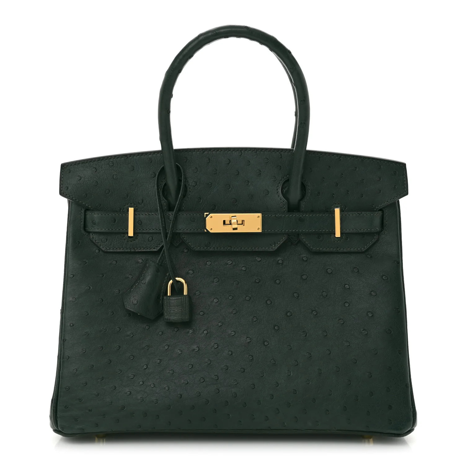 Hermes Ostrich Birkin 30 Vert Titien 1653039 | FASHIONPHILE (US)