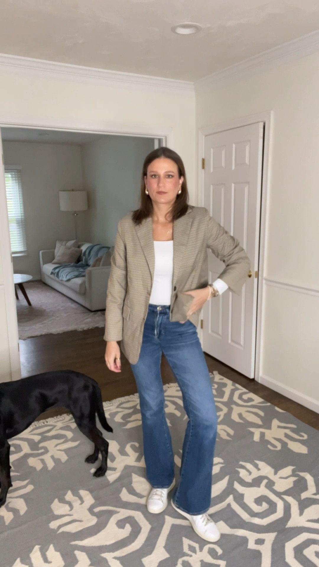 Today’s easy fall outfit. A plaid blazer elevates this otherwise casual look!  My blazer is old (plaid blazers are also a closet classic) so I’ve linked some similar options!

#LTKStyleTip #LTKTall #LTKOver40