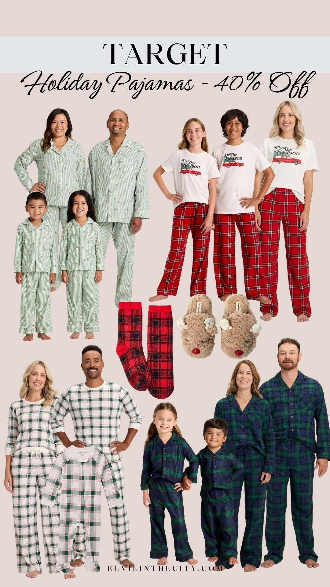 Holiday pajamas for the whole family from Target - 40% off through Saturday!

Matching pajamas, Christmas pajamas, holiday pjs, family pajamas, Christmas slippers, holiday socks

#LTKHoliday #LTKSeasonal #LTKFindsUnder50