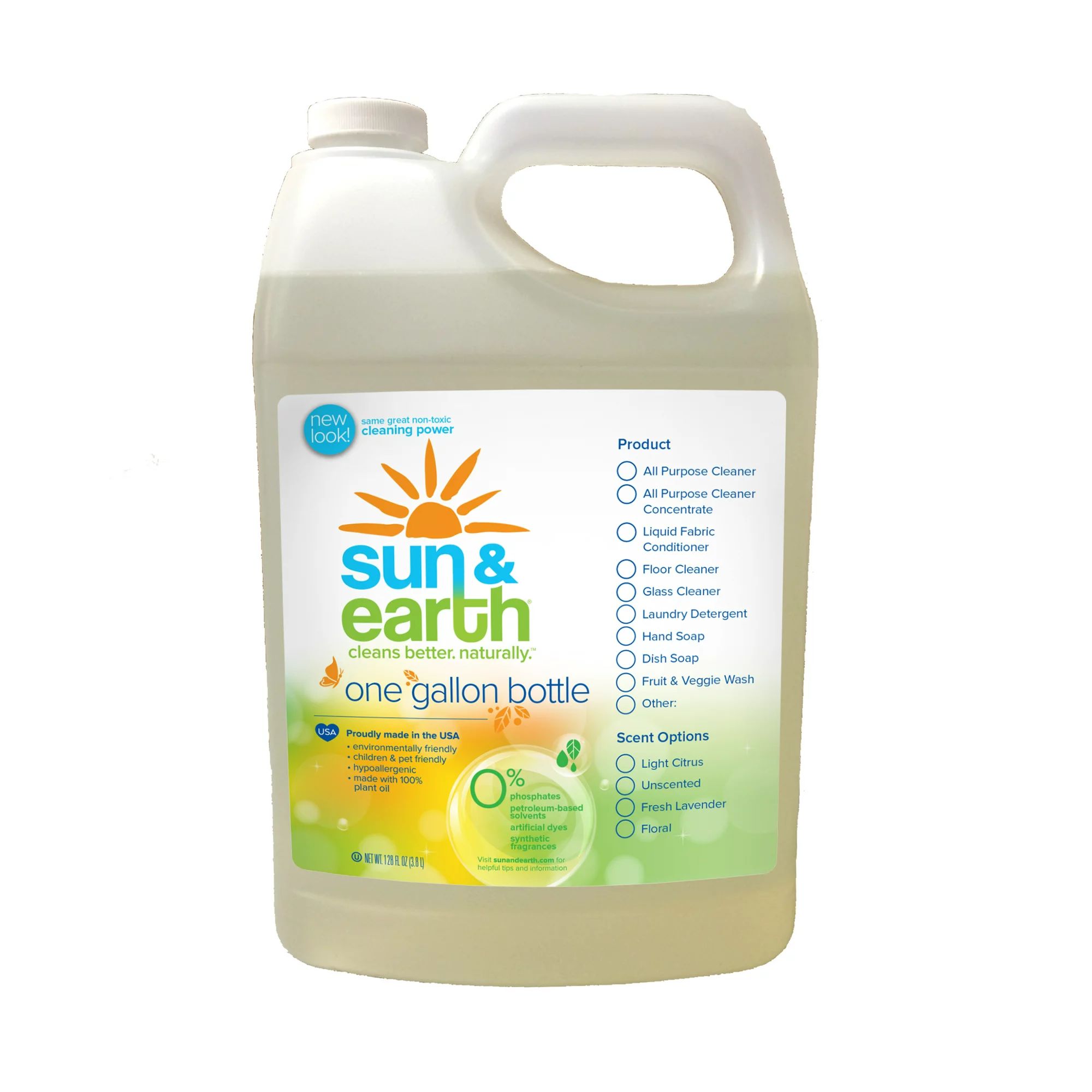 Sun & Earth Dish Soap, Unscented, 128 Fl Oz | Walmart (US)