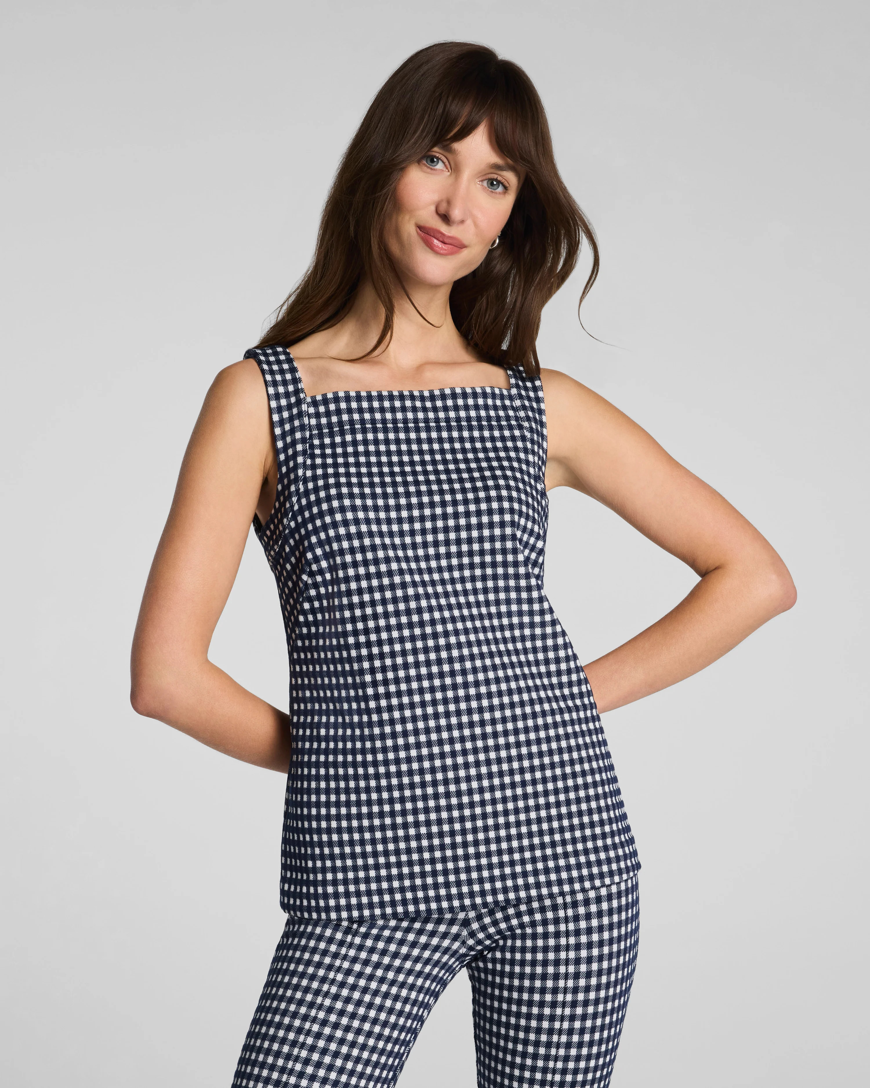 Ponte Square Neck Tank | SPANX® Sleeveless Work Top | Spanx