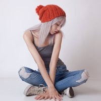 Knit Hat, Pom Orange Beanie, Wool Winter Slouchy Hand Knitted Bulky Hat For Women, Christmas Gift He | Etsy (US)