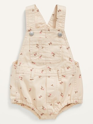 Printed Jean Shortall Romper for Baby | Old Navy (US)
