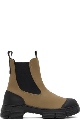 Brown Recycled Rubber City Boots | SSENSE