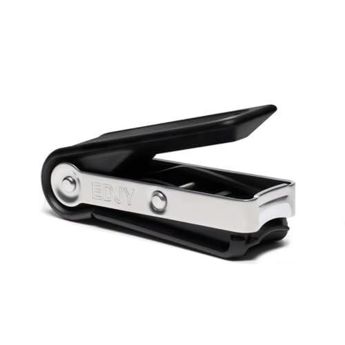 EDJY Fingernail Cutter - Precision Stainless Steel Nail Cutter for Fingernails | Sharp Blade, Ergonomic Design, Durable & Rust-Resistant | Ideal for Men and Women | Black | Amazon (US)