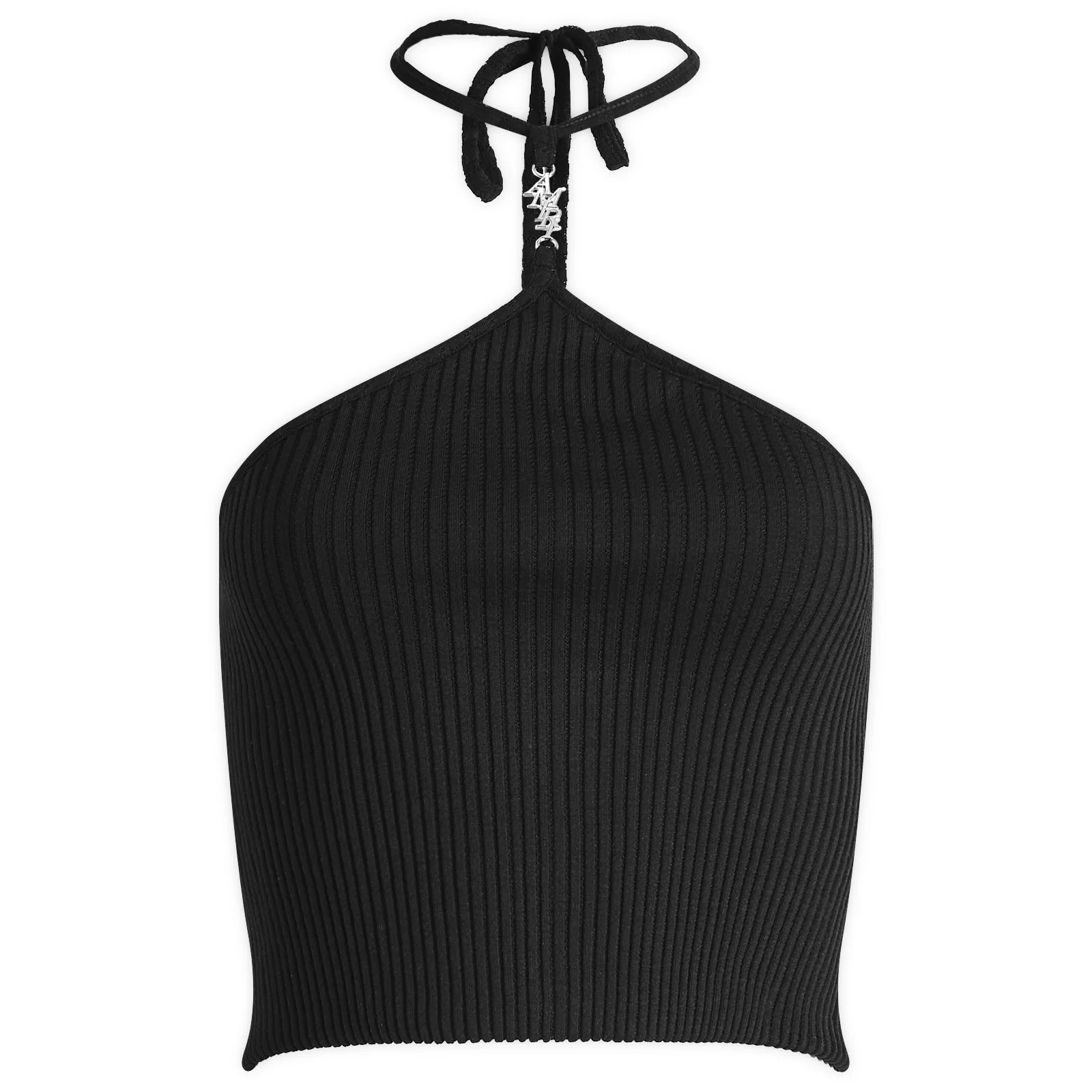 AMIRI Women's Stacked Halter Top in Black, Size Medium | END. Clothing | END. Clothing