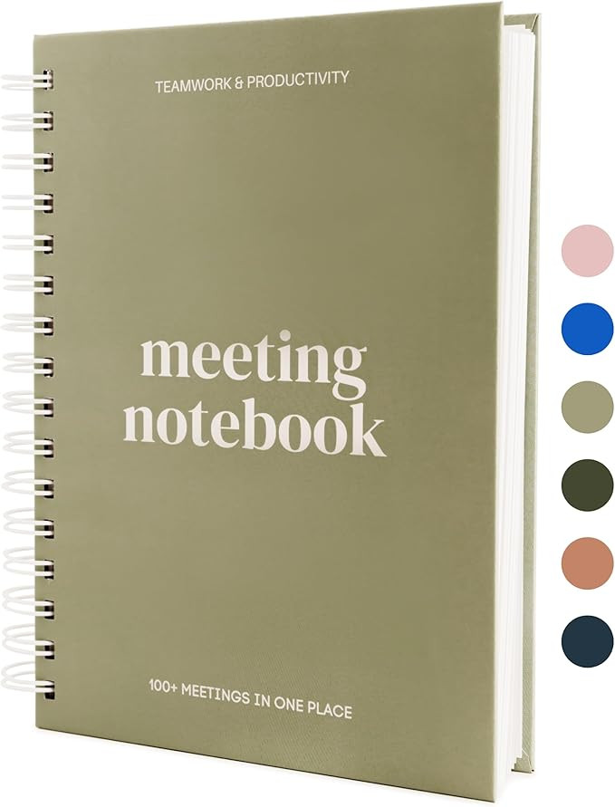 Lamare Meeting Notebook for Work Organization – Perfect Work Notebook for Note Taking & Meeting... | Amazon (US)