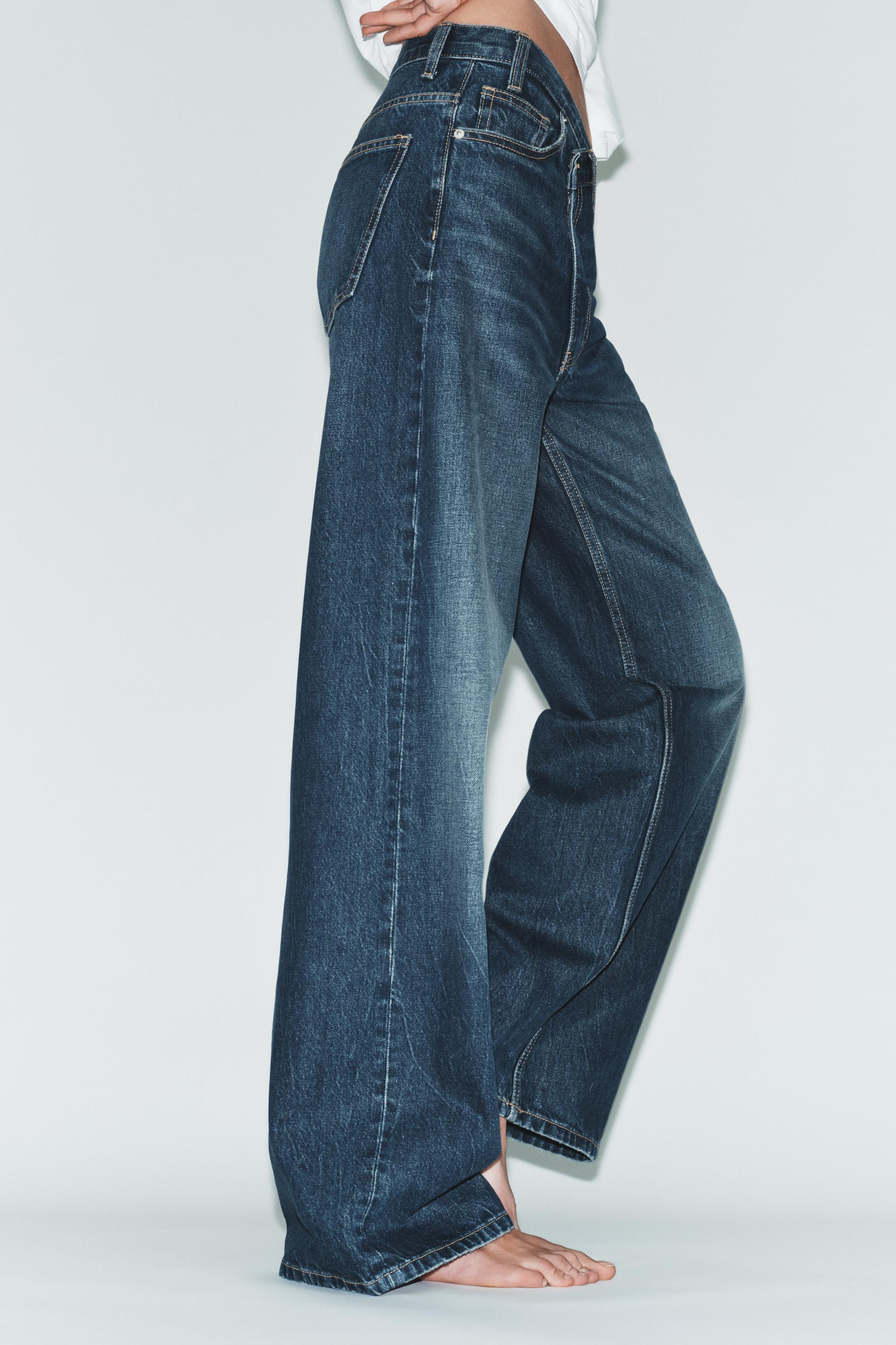 JEANS TRF WIDE LEG MIT ÜBERKREUZTEM BUND UND HOHEM BUND | Zara DE