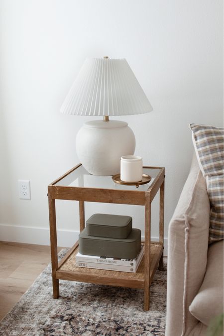 My wood, glass, and cane accent table is on sale today! 

Living room, end table, natural wood table, table lamp, coffee table books, candle, interior decor

#LTKsalealert #LTKhome #LTKstyletip