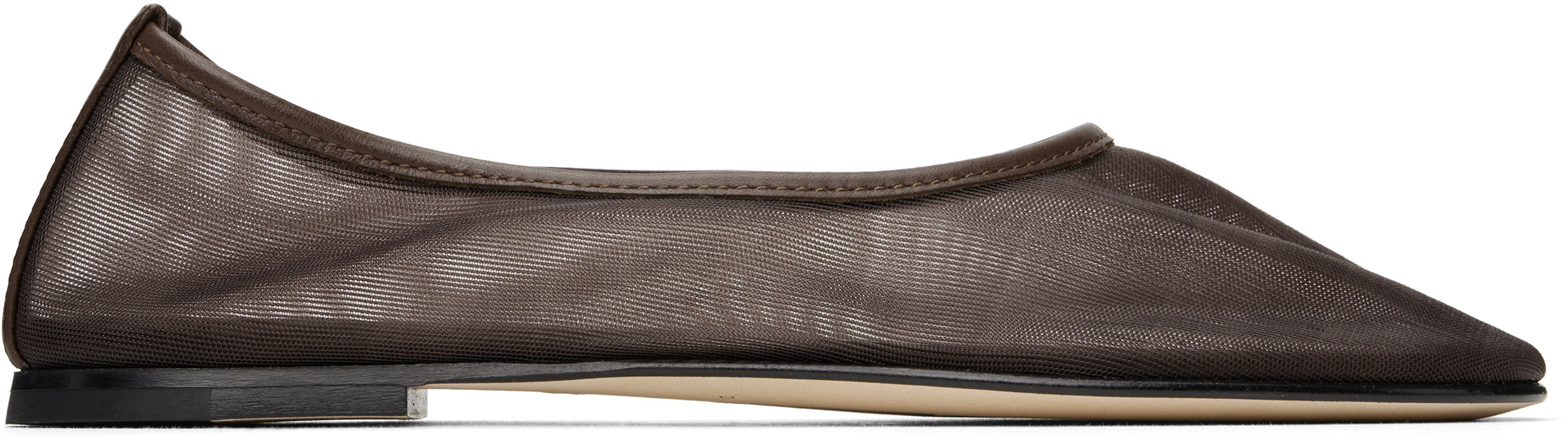Dear Frances Brown Balla Mesh Ballerina Flats | SSENSE