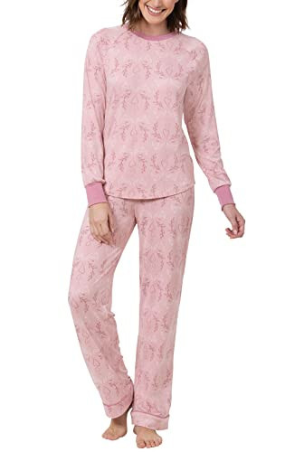 PajamaGram Cute Pajama Sets For Women - Pink Pajamas For Women, Pink, MD | Amazon (US)