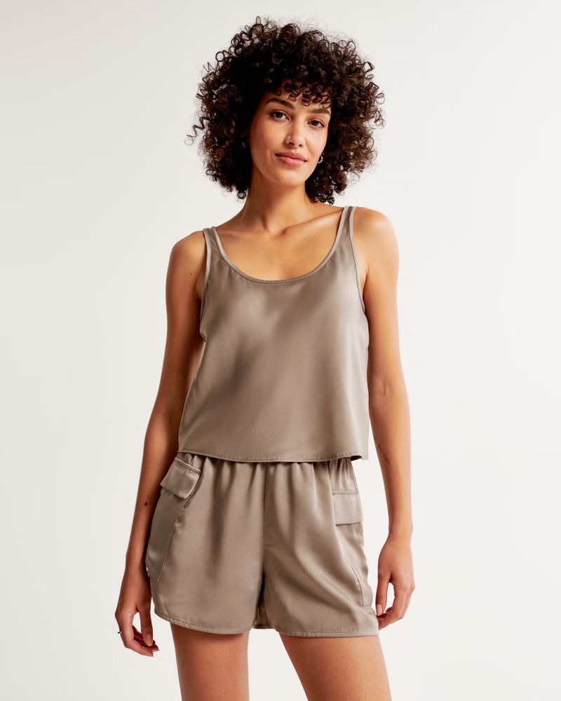 Women's Lounge Satin Tank | Women's Intimates & Sleepwear | Abercrombie.com | Abercrombie & Fitch (US)