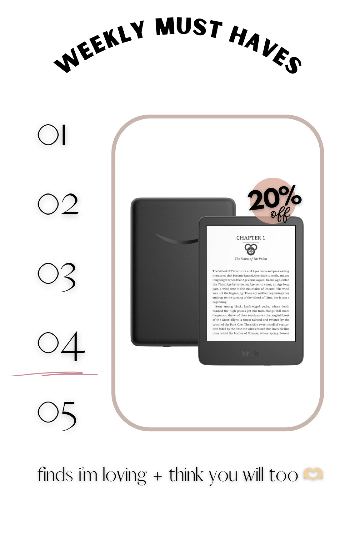 Weekly must haves! Finds I’ve been loving & think you will too! You guys know I am a total, Kindle, girly, and a lot of you have told me you’ve wanted to make the switch. Now is the time to grab the 2022 Kindle on sale for only $79!!! Would make a perfect gift for yourself or the reader in your life!

#LTKCyberWeek #LTKHoliday #LTKGiftGuide