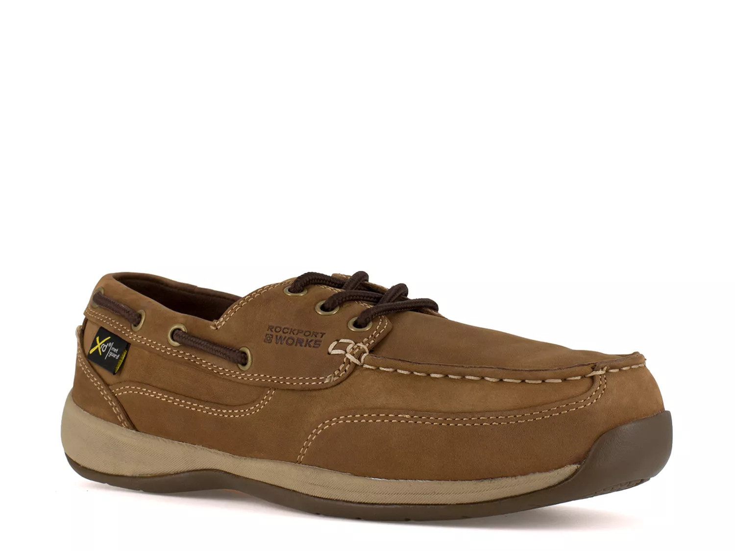 Rockport Works Sailing Club truTECH Boat Shoe | Men's | Dark Brown Leather | Size 8.5 | Boat Shoes | DSW