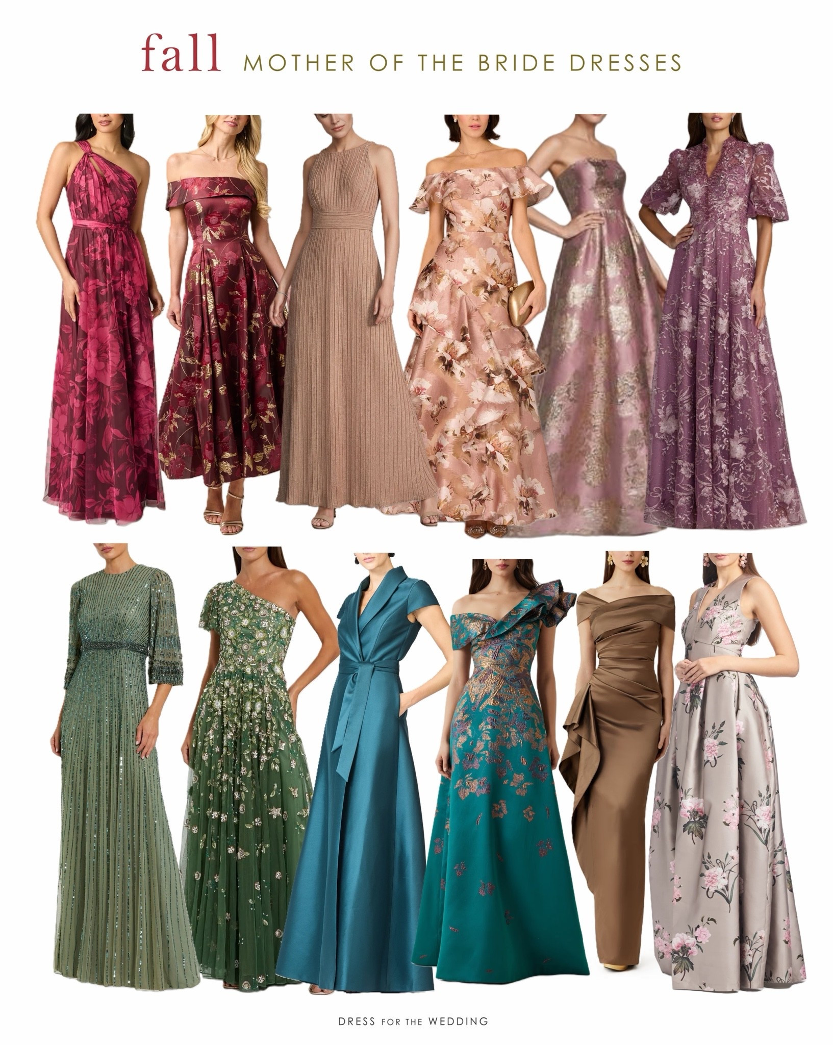 Mother of the Bride dresses for Fall weddings 🍁 Are you a mother of a bride or groom searching for a dress to wear to a Fall 2027 wedding? Or are you last-minute shopping for a Fall 2026 wedding look? Regardless, Fall 2026 is the ideal time to begin your search! We’ve curated a selection of 30 formal and semi-formal dresses from our favorite mother of the bride designers, featuring colors that capture the essence of the fall season. These stunning dresses are also perfect for Fall formal or black-tie wedding guests. 💕

#LTKmomlife #LTKWedding #LTKOver40