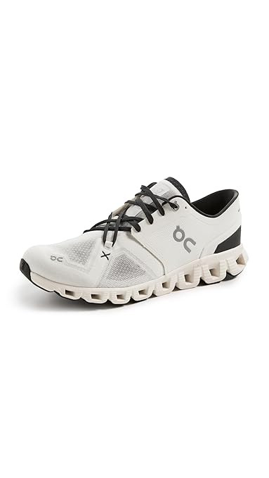 On Men's Cloud X 3 Sneakers, Ivory/Black, 8 Medium US | Amazon (US)