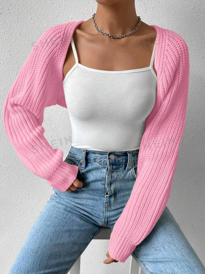 51pc Open Knit Drop Shoulder Crop Sweater800+ sold recentlyGBP£7.24-31% | SHEIN