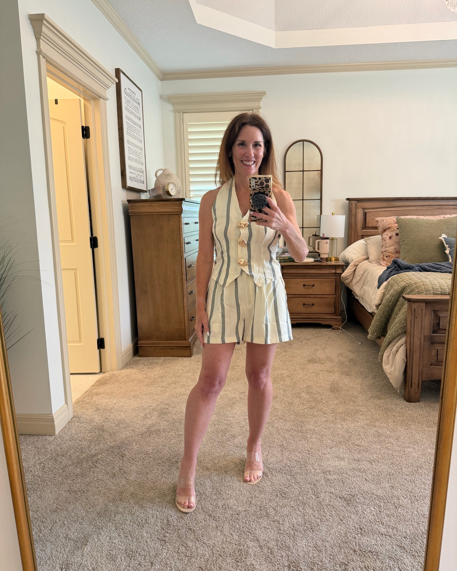 Easy, breezy, and made for sunny days. ☀️🤍

I love finding outfits that are equal parts comfortable and stylish, and this striped two-piece set is exactly that. The lightweight fabric, relaxed fit, and neutral colors make it a piece you’ll reach for all season long.

Perfect for vacation, brunch, shopping, or a casual summer date night. Just add sandals and your favorite accessories, and you’re out the door!

I’ve linked the entire look in my LTK if you’d like to shop it. 🤍

Now tell me…
Where would you wear this first?
☀️ Beach vacation
🛍️ Shopping day
☕️ Coffee date
✈️ Travel day

Let me know in the comments! 👇

#LTKStyle #LTKFinds #MatchingSet #SummerStyle #VacationOutfit #CasualChic #PetiteFashion #NeutralStyle #EffortlessFashion #OOTD

#LTKootd #LTKOver40 #LTKPetite