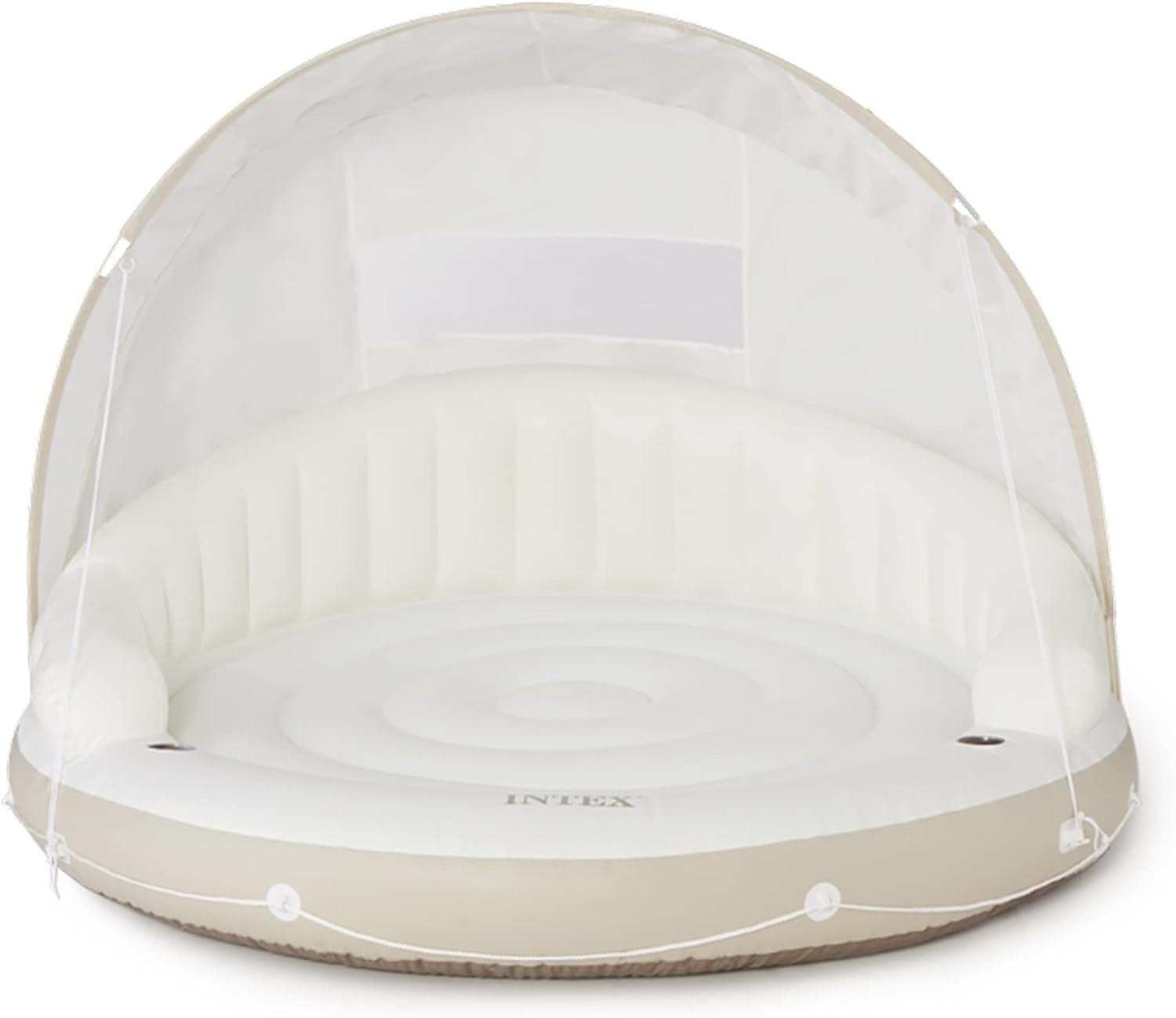INTEX 58292EP Canopy Island Inflatable Pool Float: Comfortable Lounge Surface – Built-in Cup Ho... | Amazon (US)