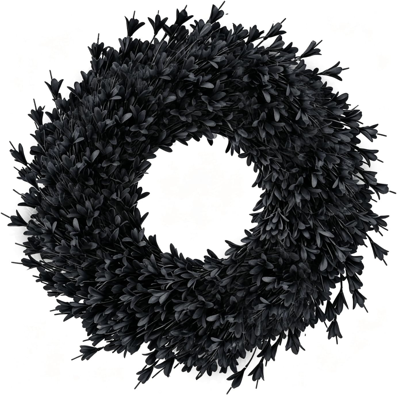 26'' Large Black Artificial Forsythia Halloween Wreath for Front Door | Amazon (US)