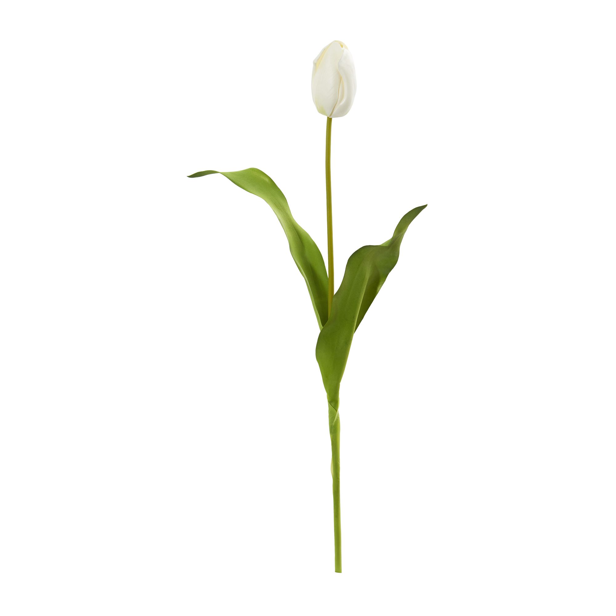 Nearly Natural 23" Dutch Tulip Artificial Flower (Set of 12), White | Walmart (US)