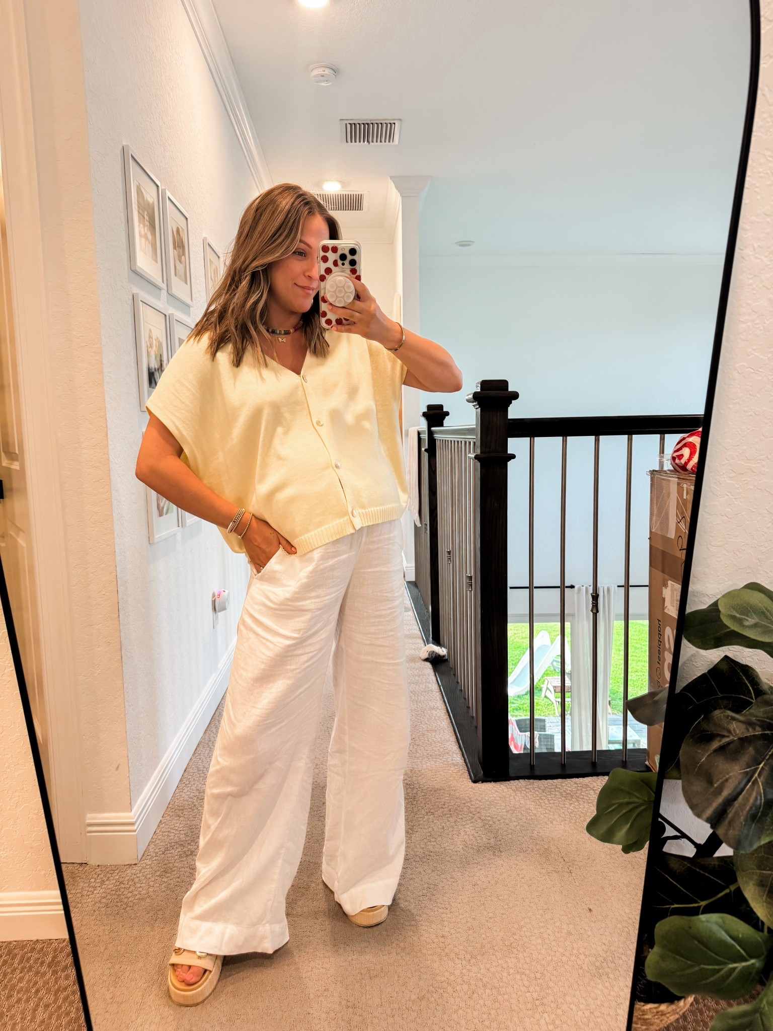 Comfy spring vibe outfit! Bump approved 
Wearing size large top 
Size medium pants 

#LTKmomlife #LTKootd #LTKBump